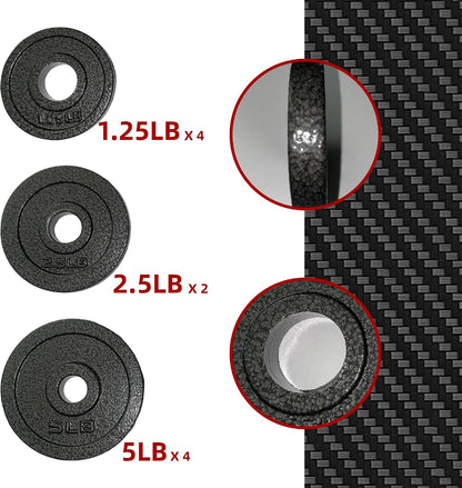 1" Standard Dumbbells Weight Plate Set for 1-Inch Dumbells Bar